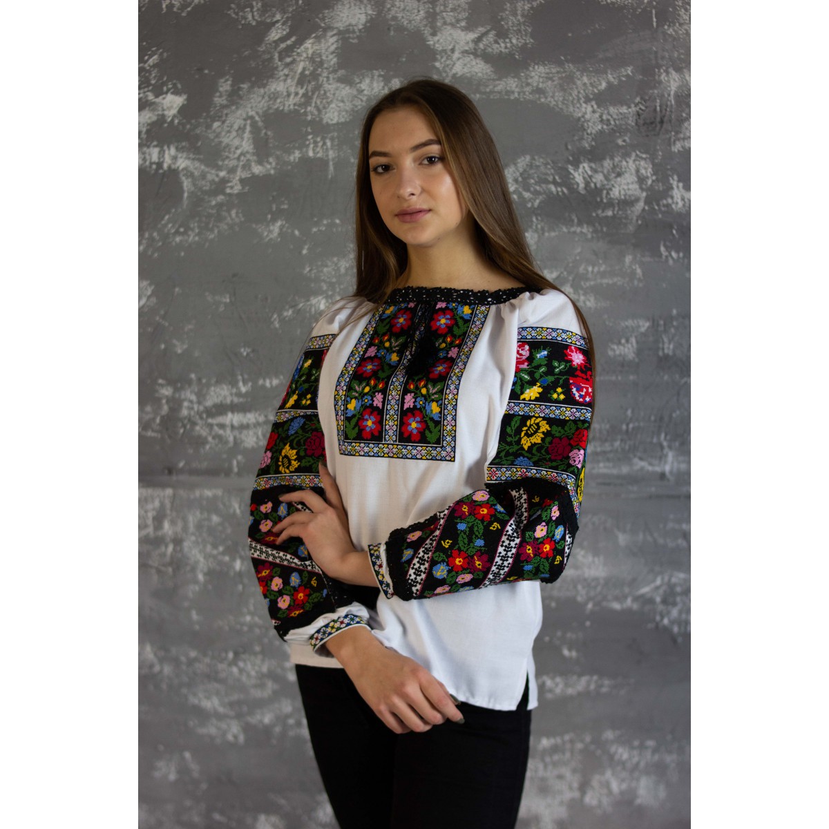 vyshyvanka,Ukrainian embroidery Details about   Ukrainian embroidered blouse t-shirt sorochka 