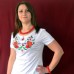 Embroidered t-shirt "Flower Field (cross stitched)"