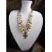 Necklace Gutsul Zgarda of white onyx natural gemstone with cross