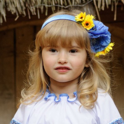 Ukrainian Headdress "Bluebell on Hair band"