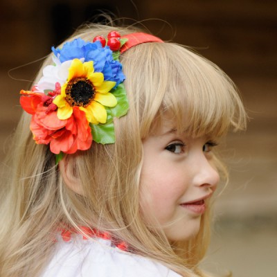 Ukrainian Headdress "Wildflower on Hair band"