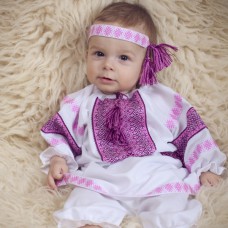 Embroidered costume for baptism "Girl 1"