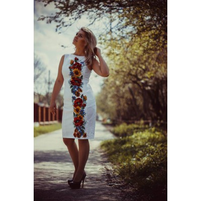 Beads Embroidered Dress "Fragrance of Flower"