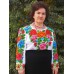 Beads Embroidered Blouse "Bouquet for the Queen"