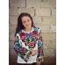 Beads Embroidered Blouse "Bouquet for the Queen"