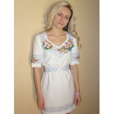 Beads Embroidered Dress "Blossom of the Spring"