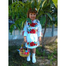 Beads Embroidered Dress for girl "Flower Princess"
