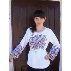 Beads Embroidered Blouse "Purple Haze"