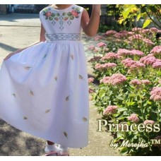 Beads Embroidered Dress for girl "Princess of May"