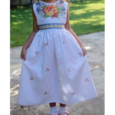Beads Embroidered Dress for girl "Princess of June"