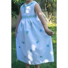 Beads Embroidered Dress for girl "Princess of August"