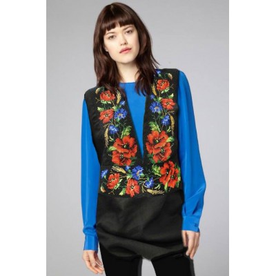Beads Embroidered Blouse "Carpathian Night"
