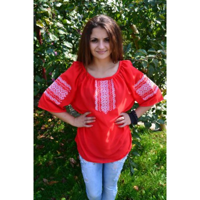 Embroidered blouse "Red Style 1"