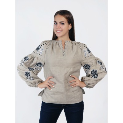 Boho Style Ukrainian Embroidered Folk  Blouse 1