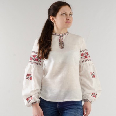 Boho Style Ukrainian Embroidered Folk  Blouse "Sun" 2