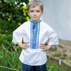 Embroidered shirt for little boy "Dmytryk" short sleeves