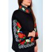 Embroidered coat "Lace" black
