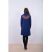 Embroidered coat "Poppy Bouquet" blue