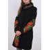 Embroidered coat "Poppy Bouquet" black