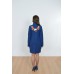 Embroidered coat "Winter Dreams" blue