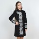 Embroidered coat "Roses Lace" black