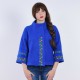 Embroidered coat "Flower Lace" blue