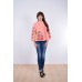 Embroidered coat "Luxurious Poppies" peach