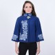 Embroidered coat "Wild Rose" blue
