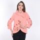 Embroidered coat "Flower Magic" peach