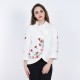Embroidered coat "Flower Magic" white