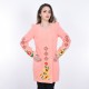 Embroidered coat "Valley of Sun" peach