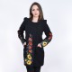 Embroidered coat "Valley of Sun" black