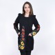 Embroidered coat "Valley of Sun" black