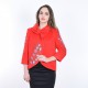 Embroidered coat "Bluebell" red