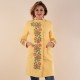 Embroidered coat "Rose Lace" Plus size, yellow