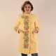 Embroidered coat "Rose Lace" Plus size, yellow