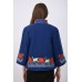 Embroidered coat "Lace" blue