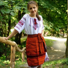 Traditional Skirt (Plakhta) Short Orange