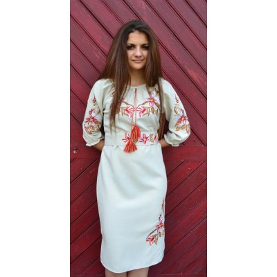 Embroidered dress "Lillies"