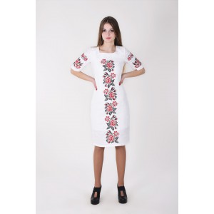 Sale!! Embroidered dress "Fluffy Rose", size L