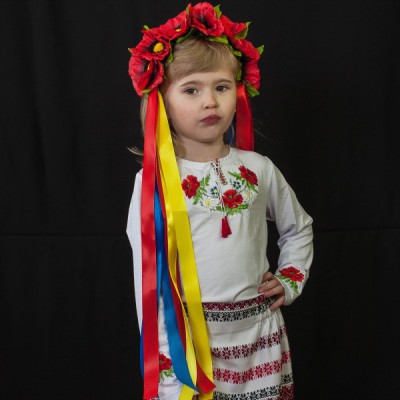 Embroidered t-shirt for little girl "Little Bouquet Long Sleeve"