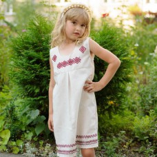 Embroidered dress for baby girl "Sarafan June"
