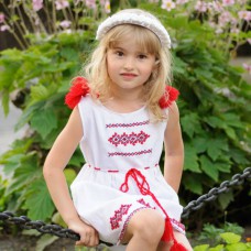 Embroidered dress for baby girl "Sarafan August"