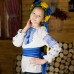 Embroidered blouse for little girl "Blue Mistery"