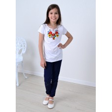 Embroidered tee-shirt for little girl "Panna: Sunshine"