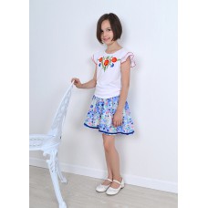Embroidered tee-shirt for little girl "Panna: Sunny Day"