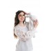Boho Style Ukrainian Embroidered Folk  Blouse "Richelieu" white