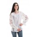 Boho Style Ukrainian Embroidered Folk  Blouse "Richelieu" white