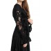 Boho Style Ukrainian Embroidered Dress "Richelieu" maxi black