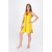 Sleeveless Ukrainian Embroidered Mini Dress "Mavka" yellow
